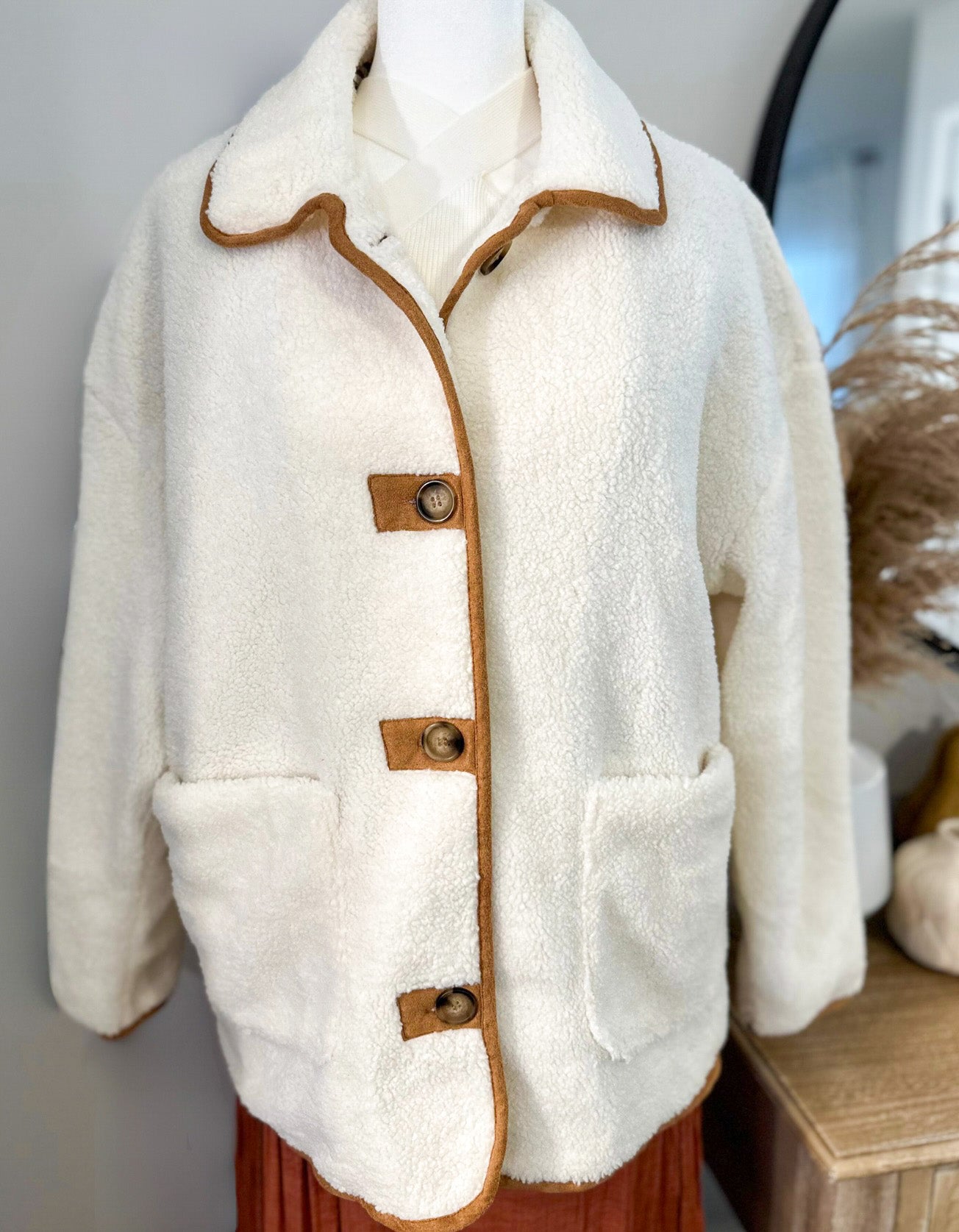 Cream Teddy Jacket