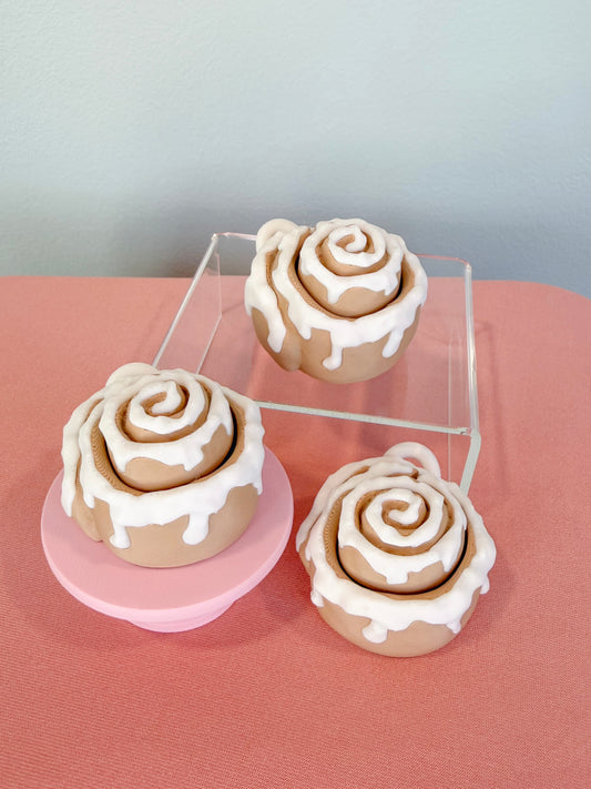 Cinnamon Roll Clicker Keychain