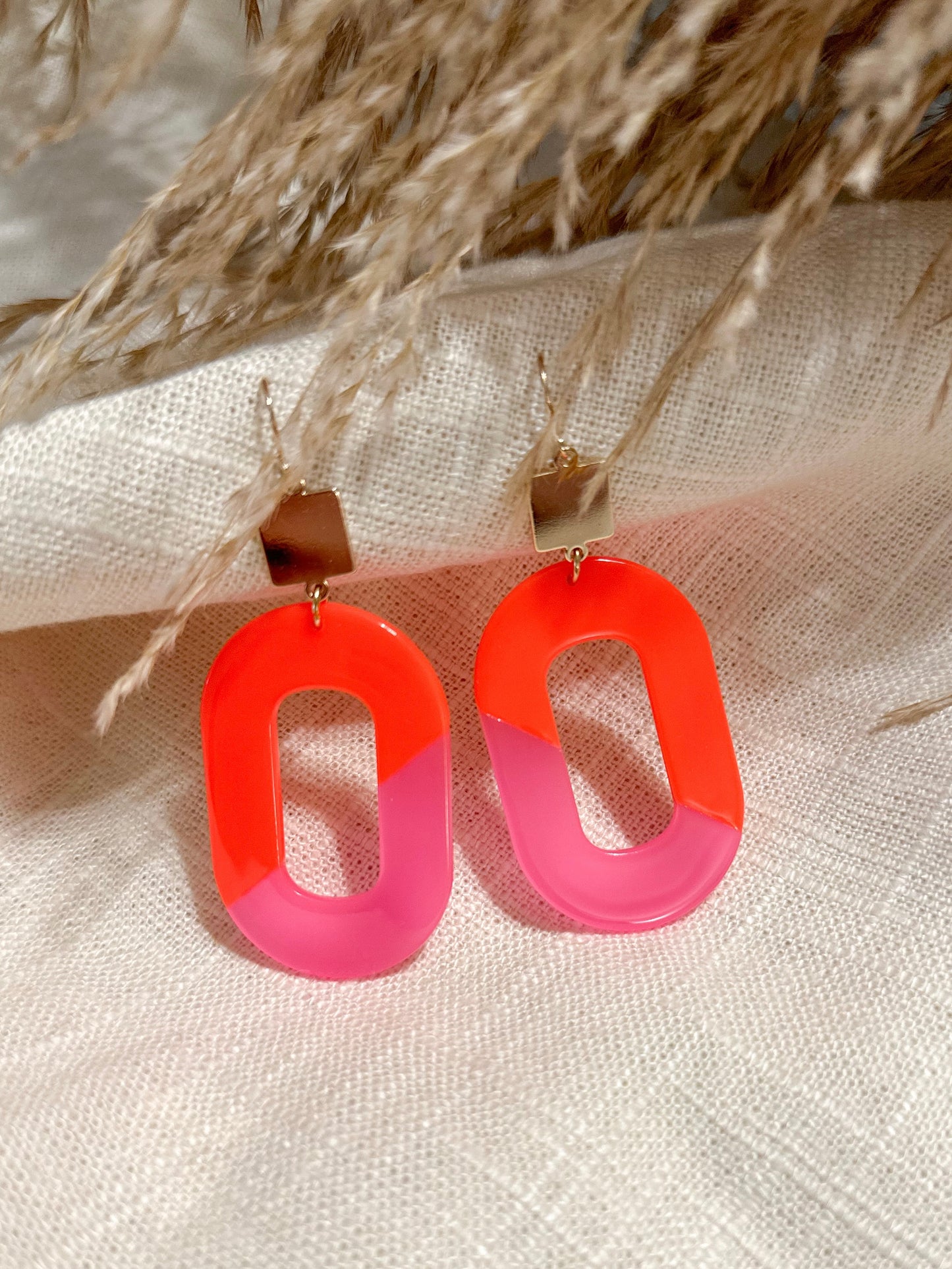 Color Block Earrings