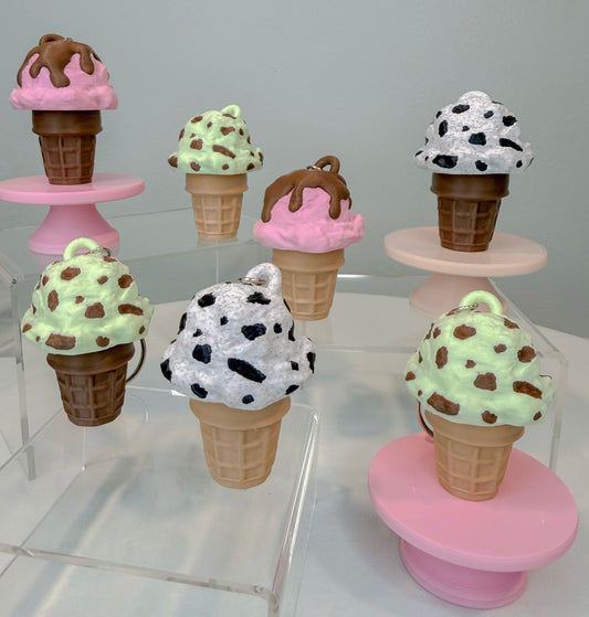 Ice Cream Cone Clicker Keychain