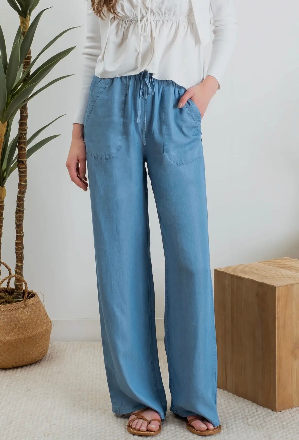 Chambray Pants