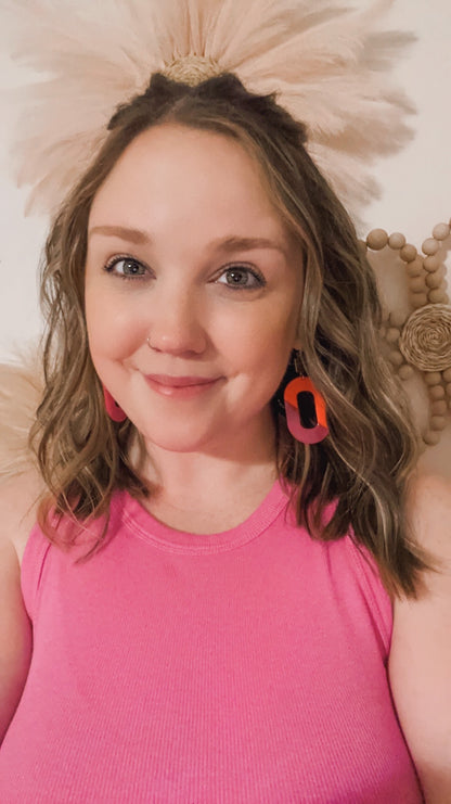 Color Block Earrings