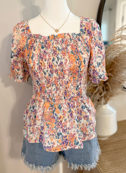 Floral Peplum